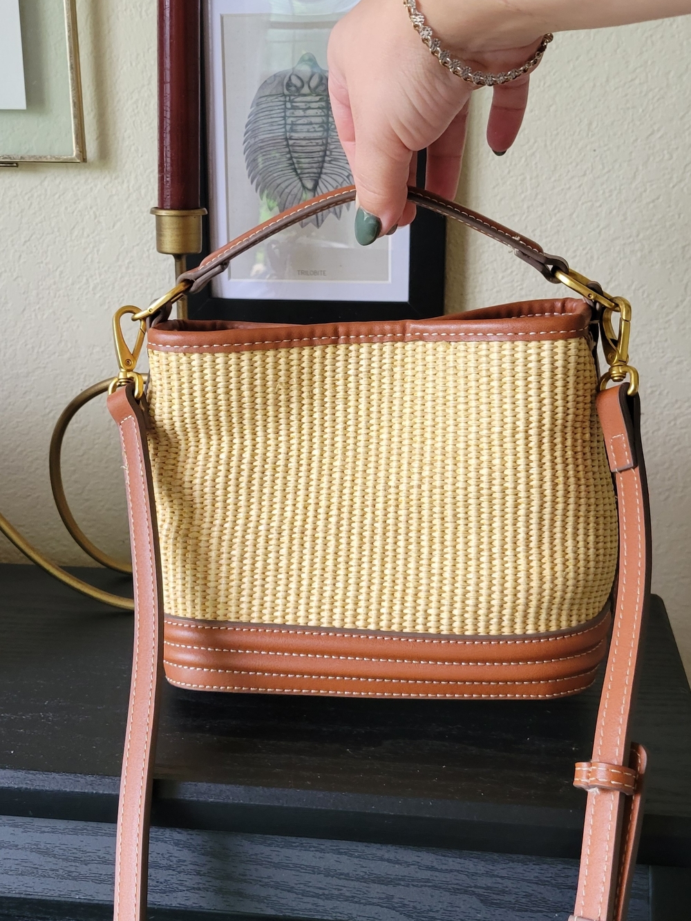 MANGO Raffia-Effect Bucket Bag - Picture 3 of 6